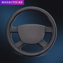 Car Braid On The Steering Wheel Cover for Ford Focus 2 2005-2011 for Ford Kuga 2008-2011 C-MAX 2007-2010 Leather Steering Covers steering wheel cover for ford mondeo mk4 2007 2012 s max 2008 ford focus 3 2015 2018 kuga 2016 2018 custom made steering braid