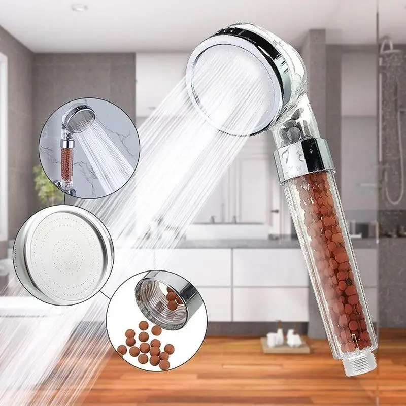 

Monaki Ionic Filtration Shower Head 3 Mode High Pressure Stone Negative Ion