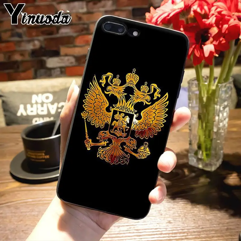 Yinuoda российский флаг герб Топ детальный чехол для телефона чехол для iPhone 7plus X 6 6S 7 8 8Plus 5S 11pro xs чехол для MAX XR - Цвет: 5