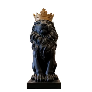 

Modern Abstract Crown Lion Ornaments Home Accessories Living Room Wine Cabinet Office Desk Room Decorations Wedding Gift