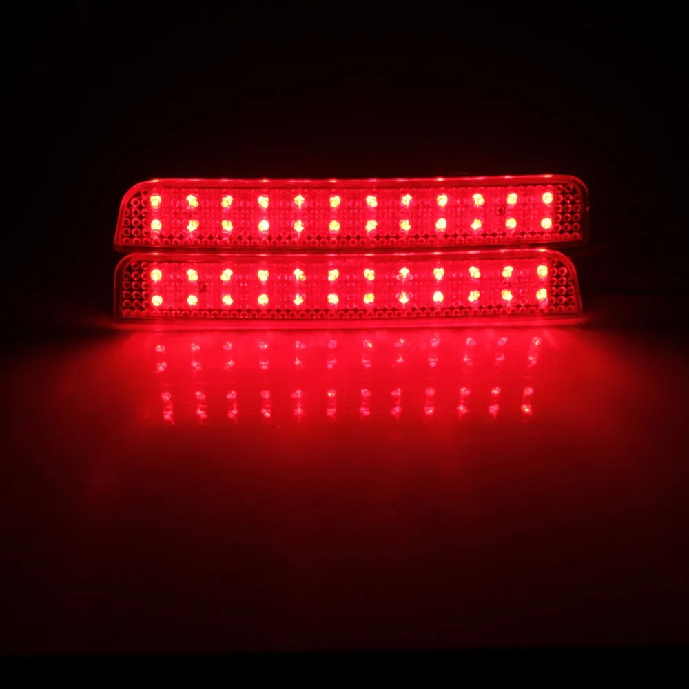 Range Rover L322 Freelander 2 Red Rear Bumper Reflector LED Brake Stop Light DRL Range Rover L322 Freelander 2 Red Rear Bumper Reflector LED Brake Stop Light DRL