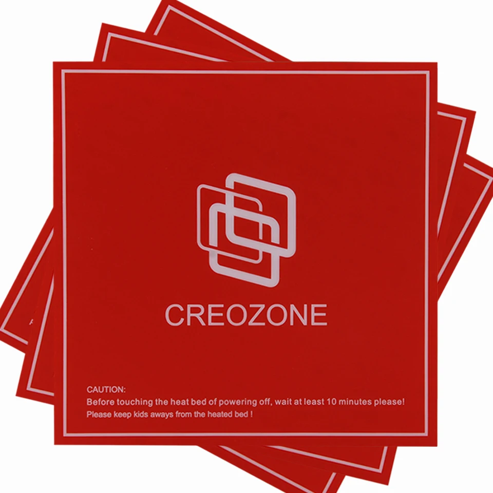 CREOZONE New 3D Printer Heated Bed Platform Tape Heat Paper B4 3pcs 200*200mm Build Surface Plate Sticker Red Color | Компьютеры и
