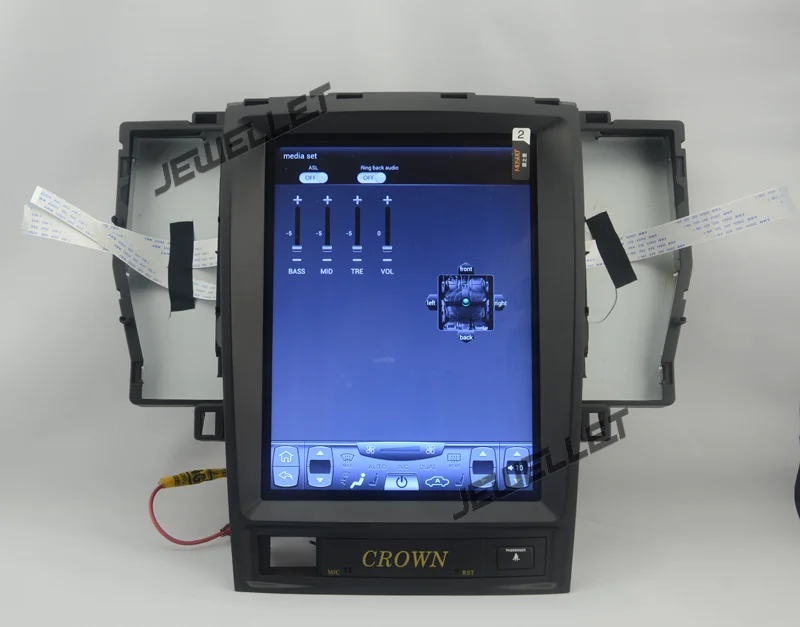 Cheap 10.4" tesla style vertical screen Quad core Android 6.0 Car stereo GPS navigation for Toyota Crown 2003-2008 12