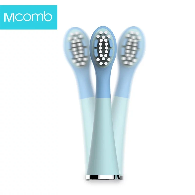 

2PCS replacement toothbrush heads for Mcomb children electric toothbrush silicone soft bristles teeth cleaning gum care for U1