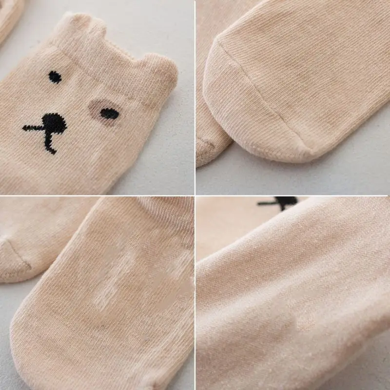 Детские зимние теплые носки унисекс для девочек и мальчиков мягкие милые хлопковые нескользящие носки с рисунком животных