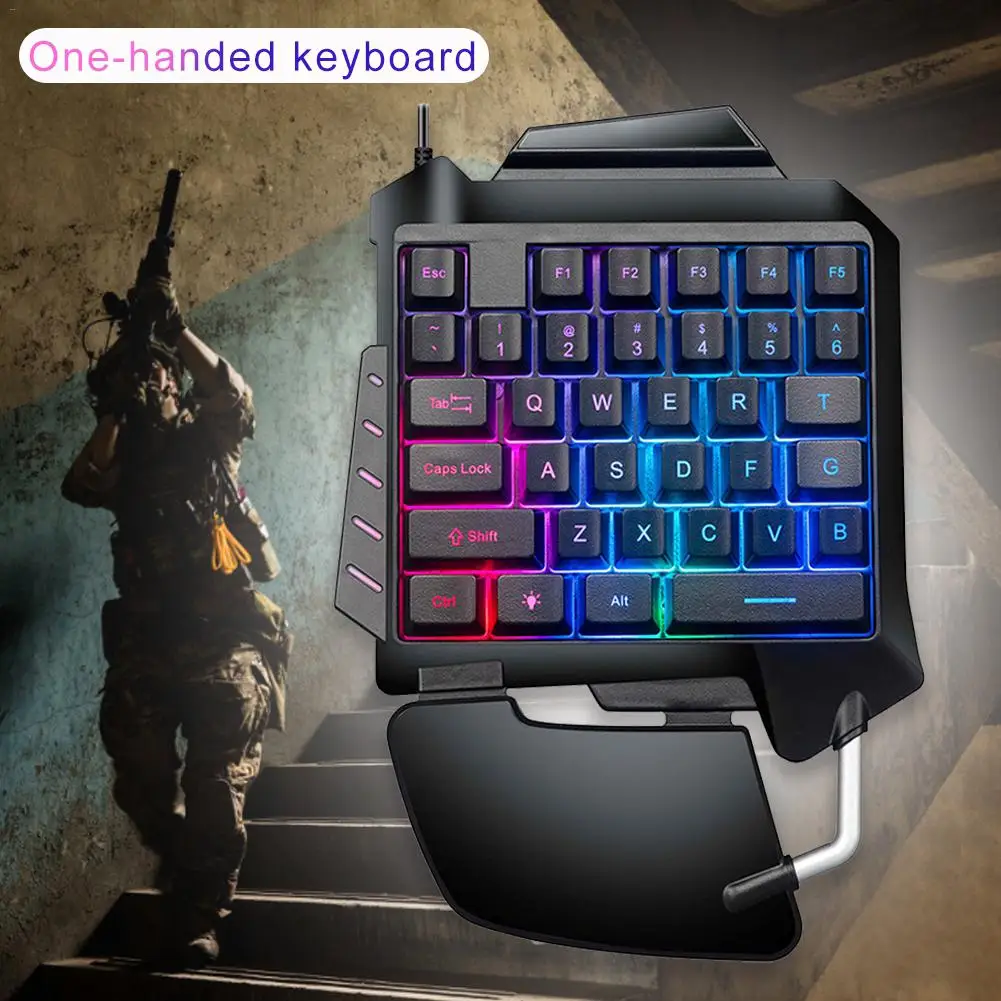 G92 светящаяся Проводная Мини-Клавиатура Одиночная игровая механическая клавиатура с дыхательным светильник для IBMPC WIN98SE ME 2000 XP VISTA WIN 7