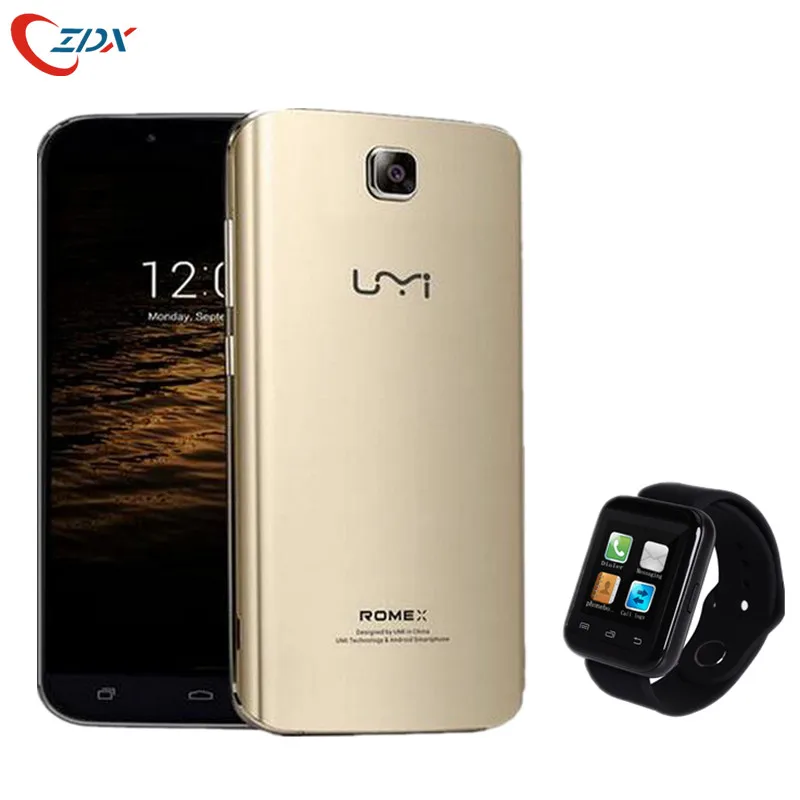 UMI Rome X MTK6580 Quad Core 3G Mobilphone 5.5 Inch IPS HD 1280*720 1GB RAM 8GB ROM Android 5.1 WCDMA GPS Free smartwatch gift