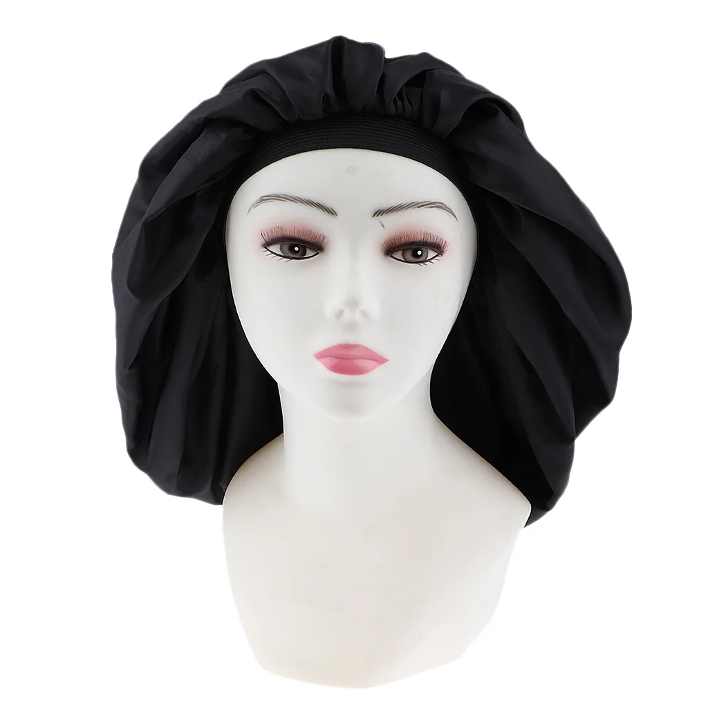 Satin Lined Sleep Slouchy Cap Sleeping Night Caps Shower Caps Hat Curly Headwear Gifts for Frizzy Hair Women