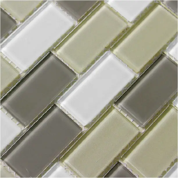 Interlocking Mosaic Tiles Crystal Gl Tile Backsplash Wall Brick Interlocking Mosaic Tiles Crystal Gl Tile Backsplash Wall Brick White And Grey Mixed Subway Liner