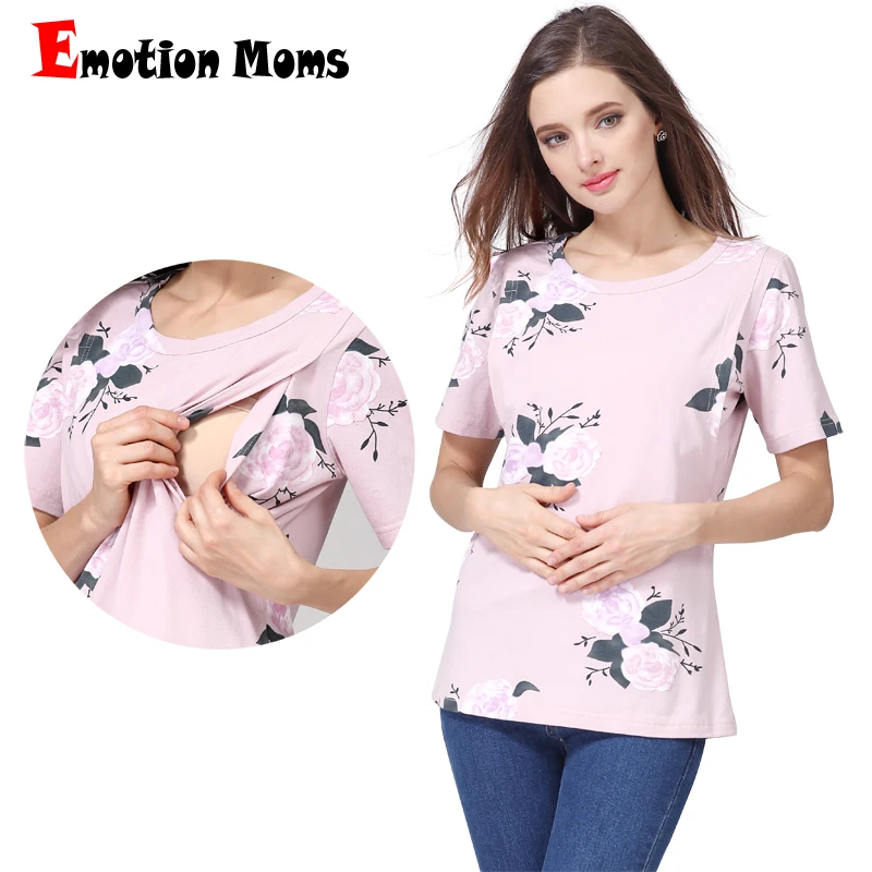 Buy Emotion Moms Cotton Short sleeve Maternity Clothes