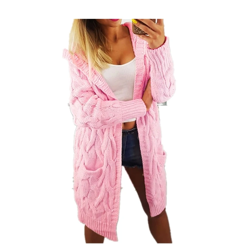 

Cardigan Women Sweater Mujer Womens Sweaters 2018 Winter Long Sleeve Knitted Sweater Open Front Pull Femme #G30