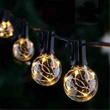 CF Grow 4,2 M Водонепроницаемая гирлянда с 25 G40 медный провод светодиодный лампы сказка декоративное освещение для праздников сад Вечерние