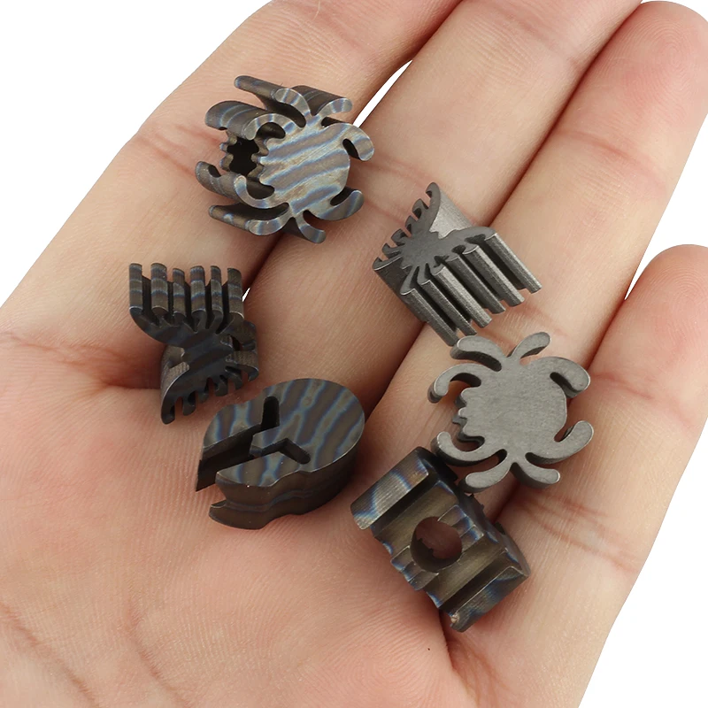

Creative Series Titanium Alloy Knife Beads Outdoor Knife Lanyard Pendant Camping Gear Survival EDC Tool Decorative Pendant