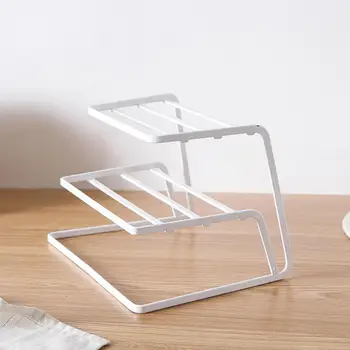 

None Simple 3 Layers Iron Art Drain Rack for Kitchen Cutlery Hearth Storage