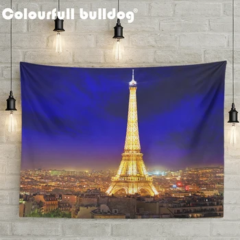 

France Paris Building Tapestries City Attractions Wall Hanging Rome Arena Moroccan Yoga Decor Bedspreads 200Cm Woven Custom Made