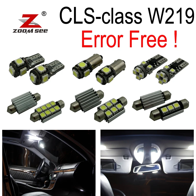 23 шт. X canbus Error free светодиодный внутренний свет комплект для Mercedes-Benz CLS W219 CLS500 CLS550 CLS55 AMG CLS63 AMG 06-10