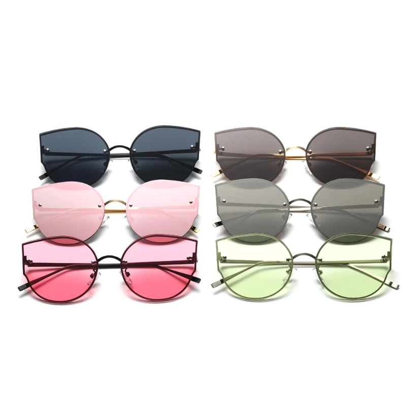 

Fashion Women Cat Eye Sunglasses Designer Vintage Mirrored Eyeglasses Shades