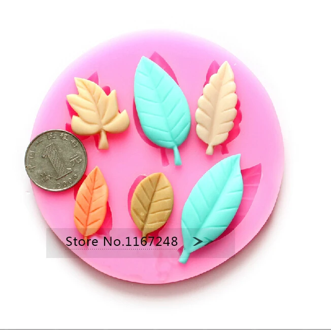 Листья Форма Fondant (сахарная) инструменты Сахар украшение для торта шоколада Formas