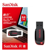 USB флеш-накопитель sandisk CZ50, Мини Авто USB флешка, 8 ГБ, 16 ГБ, 32 ГБ, 64 ГБ, 128 ГБ, флеш-накопитель, флешка