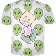 Перидот инопланетянин футболка Стивен Вселенная фандом топы Тройники женские мужские футболки Модная одежда Повседневная Harajuku футболка наряды R2845