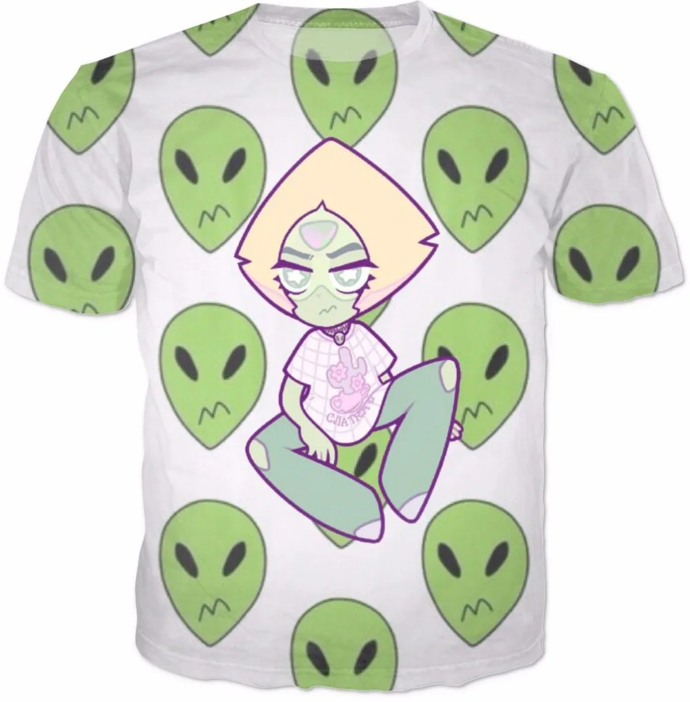 

Peridot Alien T-Shirt Steven Universe Fandom Tops Tee Women Men T Shirts Fashion Clothes Casual Harajuku T Shirt Outfits R2845
