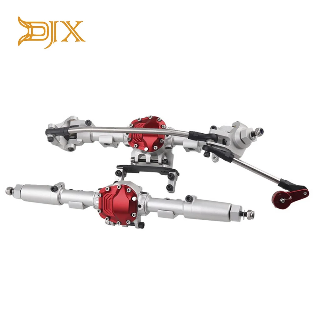 

DJX CNC Aluminum Front Axle + Rear Rock Axle For Axle SCX10 1:10 RC Car