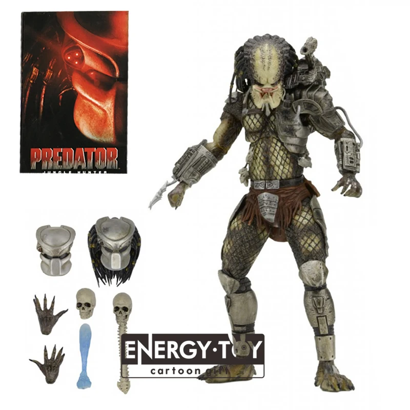 

7" Cartoon Alien Ultimate Jungle Hunter classic Predator pvc Scale action figure doll model toy