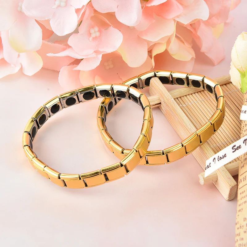 

Women Men Energy Magnetic Ion Germanium Bracelet Men Pulseras Hombre Chain Link Stainless Steel Bracelet Bangle Health