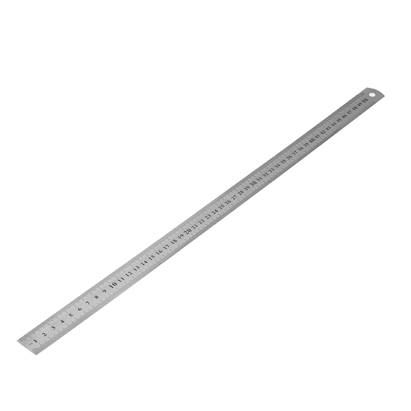1Pcs High Quality Double Side Scale Stainless Steel Straight Ruler Measuring Tool 50cm School Office Supplies | Канцтовары для