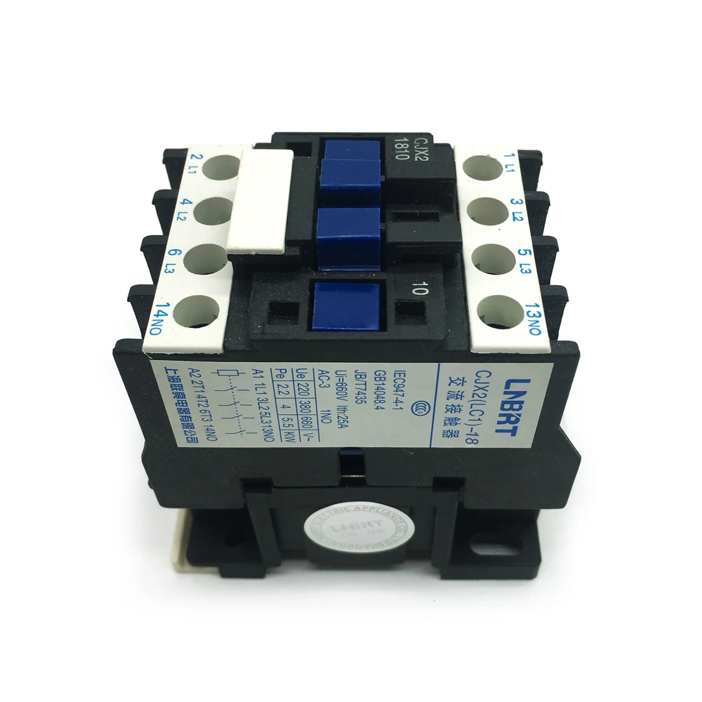 Latast 16A 380V 24V 12V 220V Контактор CJX2-1810 LC1 контактор переключатель используется для того, чтобы защитить цепь нагрузки хорошего качества контактор переменного тока