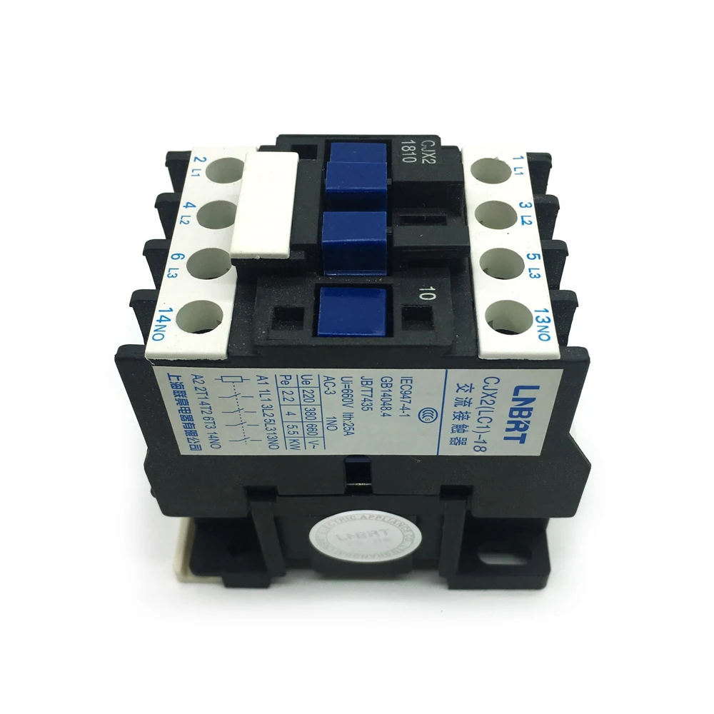 

latast 16A 380V 24V 12V 220V contactor CJX2-1810 LC1 contactor switch Used to protect the load circuit good quality AC contactor