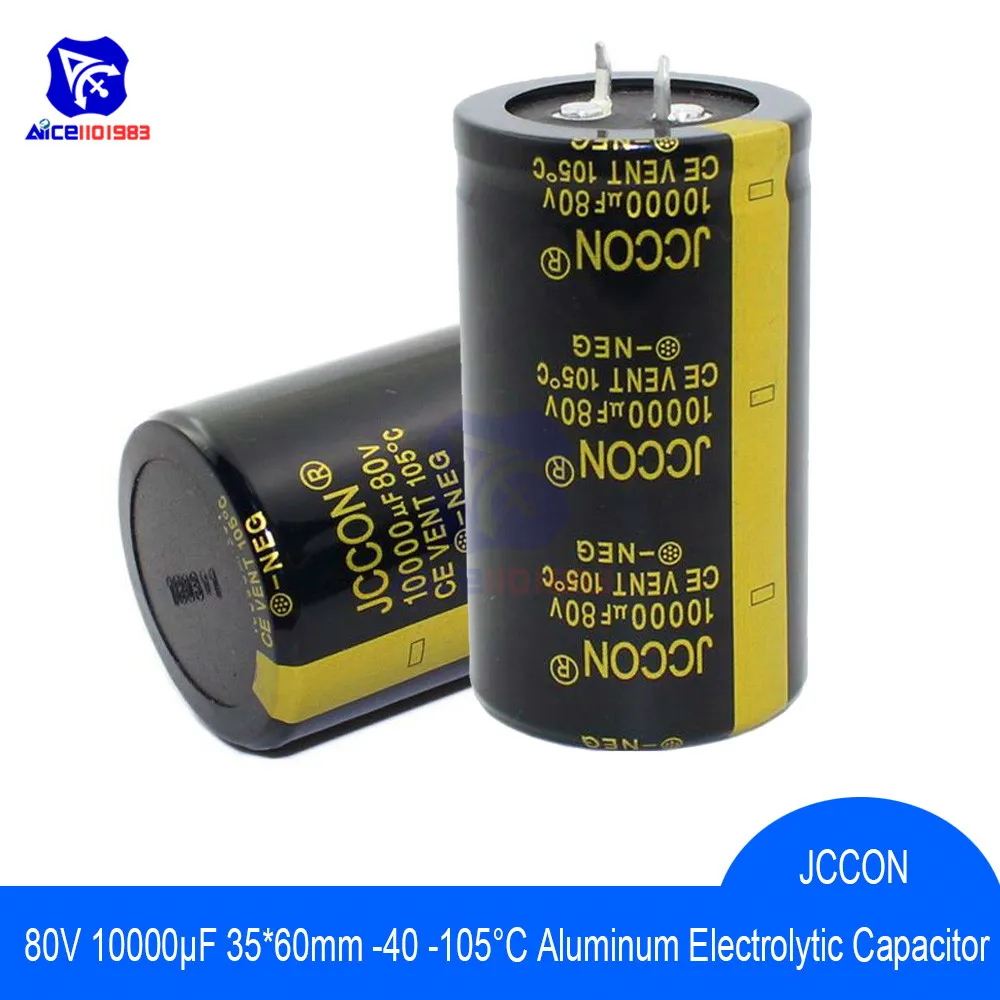 Алюминиевый электролитический конденсатор 80V 10000 мкФ 35x60mm Высокочастотный