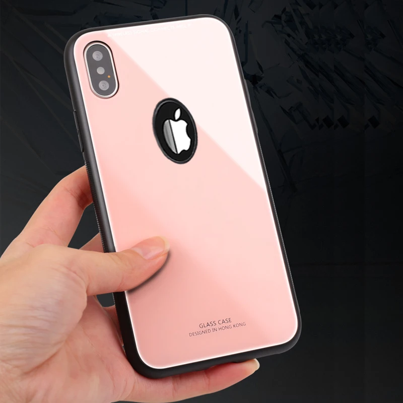 YUETUO роскошный стеклянный зеркальный чехол для телефона iphone xs max xr x s r 10 apple защита