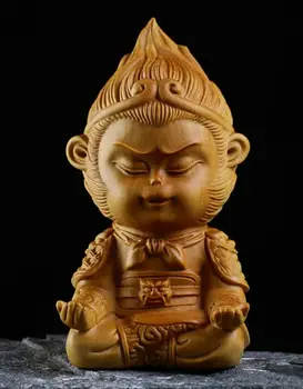 

Boxwood carvings monkey statues handmade wooden crafts creative gifts