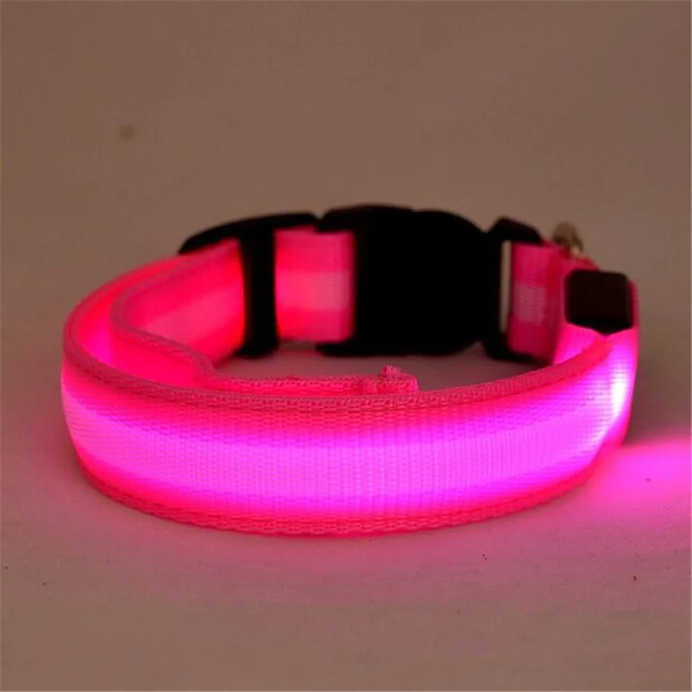 Светодиодный ошейник для собак Honden Halsband с питанием от батареи или USB Перезаряжаемый поводок для собак люминесцентный воротник Перро мигающий A02