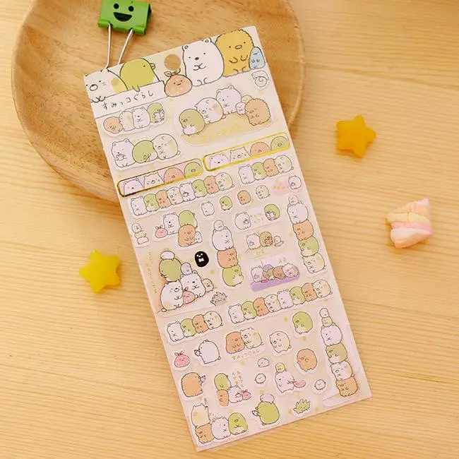 1 шт. Kawaii Скрапбукинг обитатели углов Ver 3 планировщик наклейка для украшения этикеток блокноты для записей мультфильм Корея канцелярские принадлежности San-x - Цвет: D