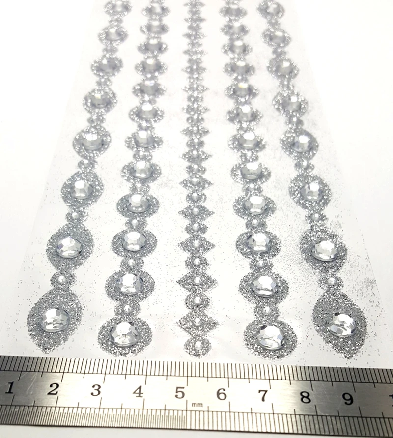 Buy 20 Sheets Glitter Shining Border Rhinestone