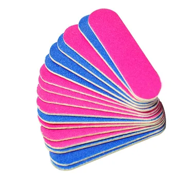 

100pcs 100/240 Grit Professional Nail Files Nail Buffer Buffing Slim Crescent Grit Nail Tools Nail File