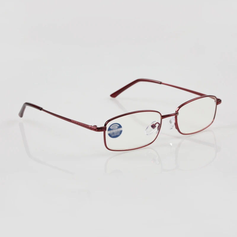 Портативный очки для чтения удобные металлический каркас ультра-легкие антибликовыми свойствами HD Смола объектива Чехол для очков R216
