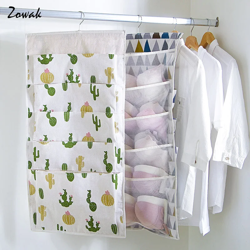 12 Pockets Hanging Closet Organizer Double Side Wardrobe Door Storage