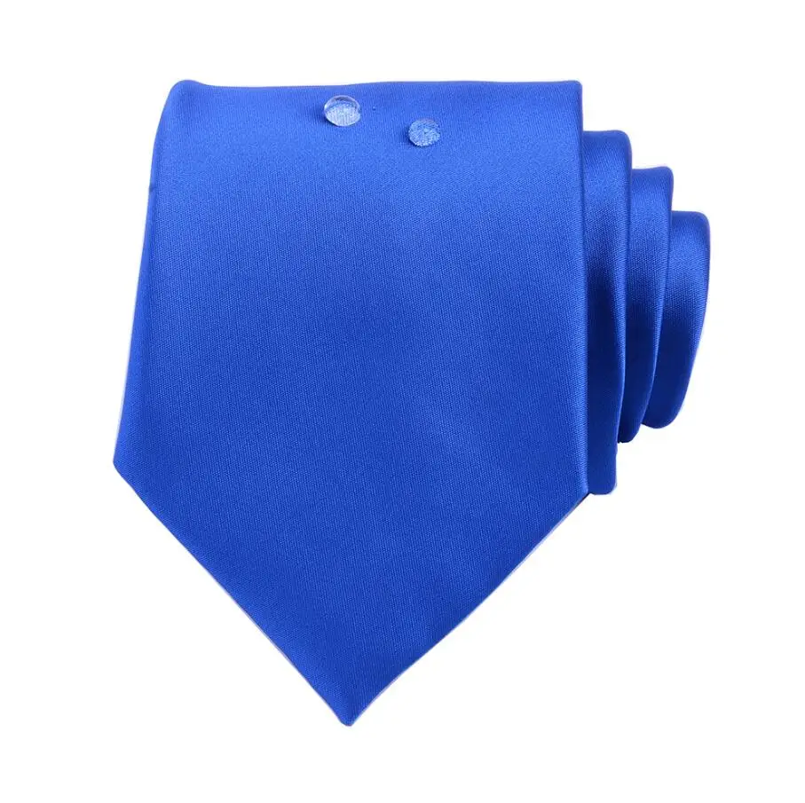 GUSLESON качественный Шелковый однотонный галстук 8 см водонепроницаемый галстук для бизнес свадьбы классический мужской красный синий черный галстуки корбаты Мода - Цвет: 08