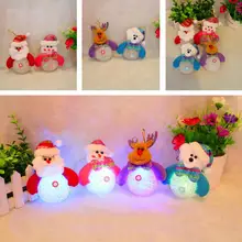 2016 New Snowman Santa Claus Ornament Christmas Tree Decor LED Light Xmas Party Decor
