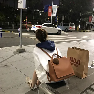 Высокое качество, женский рюкзак, новая мода, индивидуальная Большая вместительная Студенческая сумка, повседневная дикая дорожная школьная сумка для девочек, рюкзак - Цвет: brown