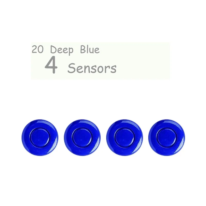 Автомобильный светодиодный датчик парковки Комплект резервный Радар монитор системы для всех автомобилей обратная помощь 22,5 мм 12 В дисплей 4 датчика s - Название цвета: deep Blue
