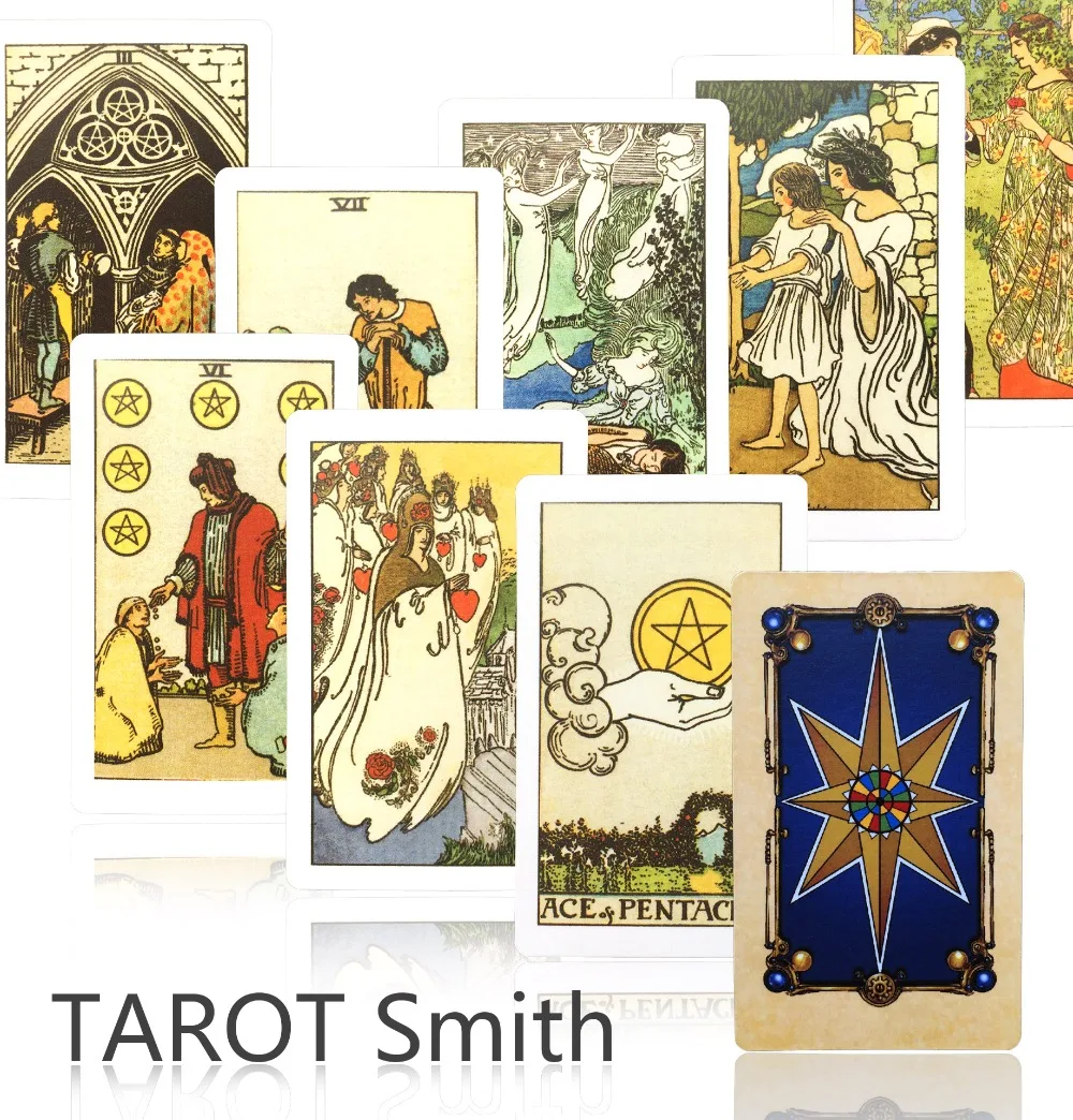 2016 new tarot cards factory made high quality smith/rider wait tarot with colorful box, cards game, board game