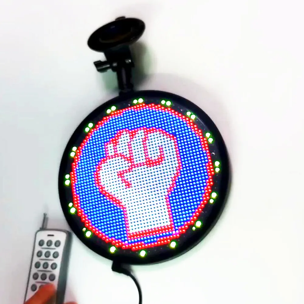 

12V DIY RGB RF Animation Led Car Sign Wifi Programmable Uber LED Display Panel Personalized Glow LED Light Logo for Car Windows