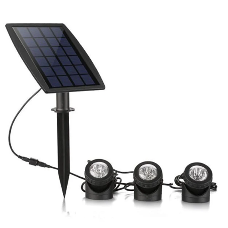 

LED Solar Light Powered RGB LED Underwater Lights Spot Light Waterproof IP68 Outdoor Garden Solar Lamps for Garden Landscape