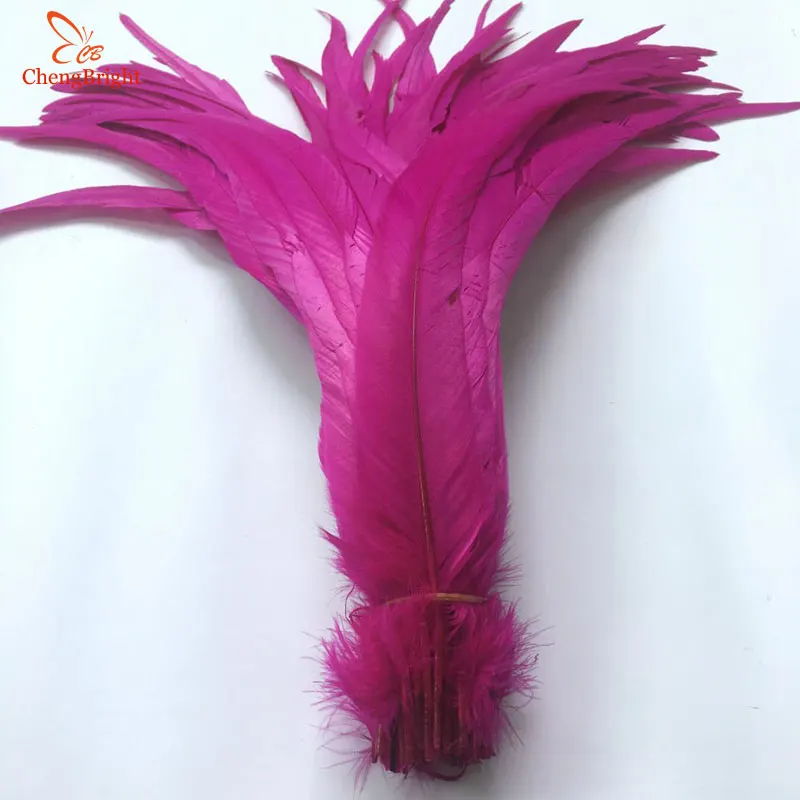 

CHENGBRIGHT 50PCS 35-40CM 14-16Inch Natural Rooster Coque Tail Feathers Colorful Feather For Crafts Christma Pheasant Plumes