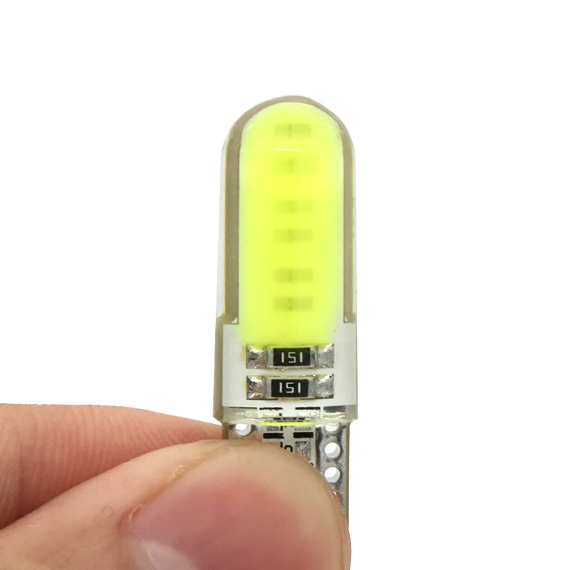 500pcs Super Bright W5W T10 Bulb 194 COB Light Bulbs Car Light 12SMD Silicone Lamp White Red Yellow Blue Pink Cob Led 12V