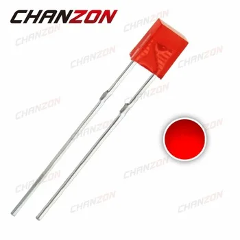 100pcs 2X3X4mm Square Diffused Red LED Light Diode 20mA DC 2V 620-625nm Rectangle DIP Light-Emitting Diode LED Bulb 234 Lamp